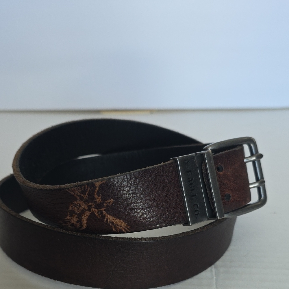 American Eagle Outfitters Reversible Brown Or Black Leather Belt W Eagle Logo